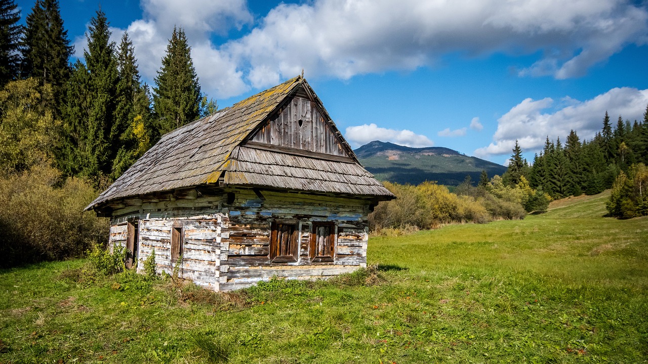 Old wooden hut